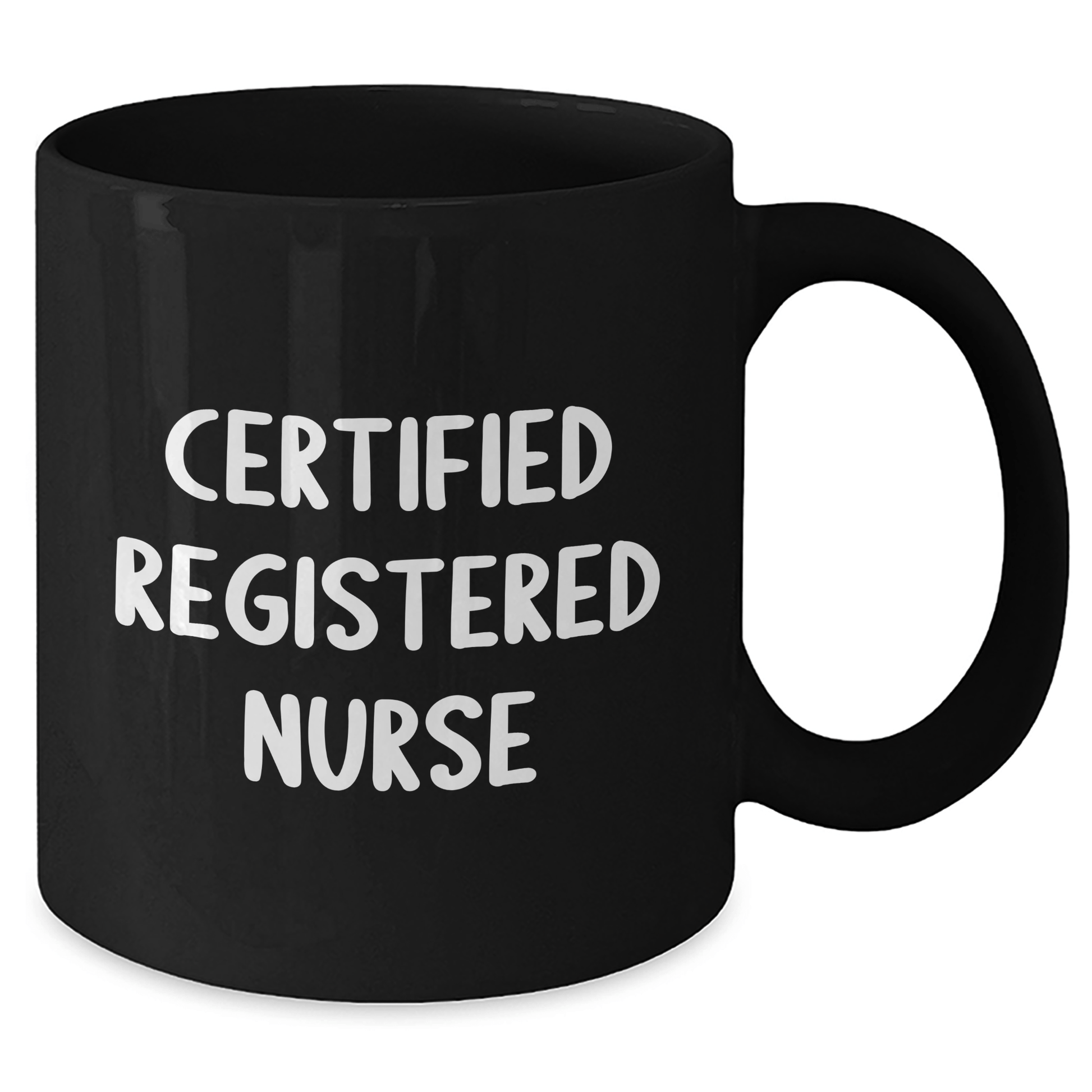 Funny 'Certified Registered Nurse' Black Coffee Mugs for Gifts from Family to Registered Nurse Men, Perfect for Father's Day Unique Gifts - Victory Thru Vision 