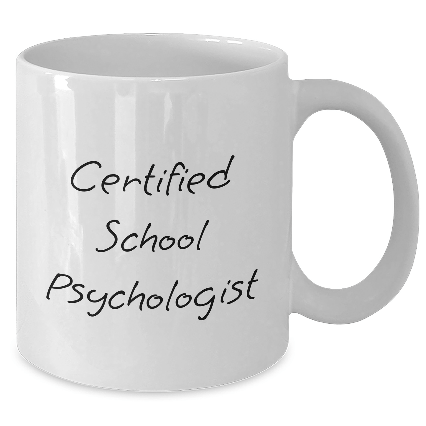 Funny Certified School Psychologist White Coffee Mugs for School Psychologist Gifts from Family, Gifts for School Psychologists, Unique School Psychologist Mugs for Father's Day - Victory Thru Vision