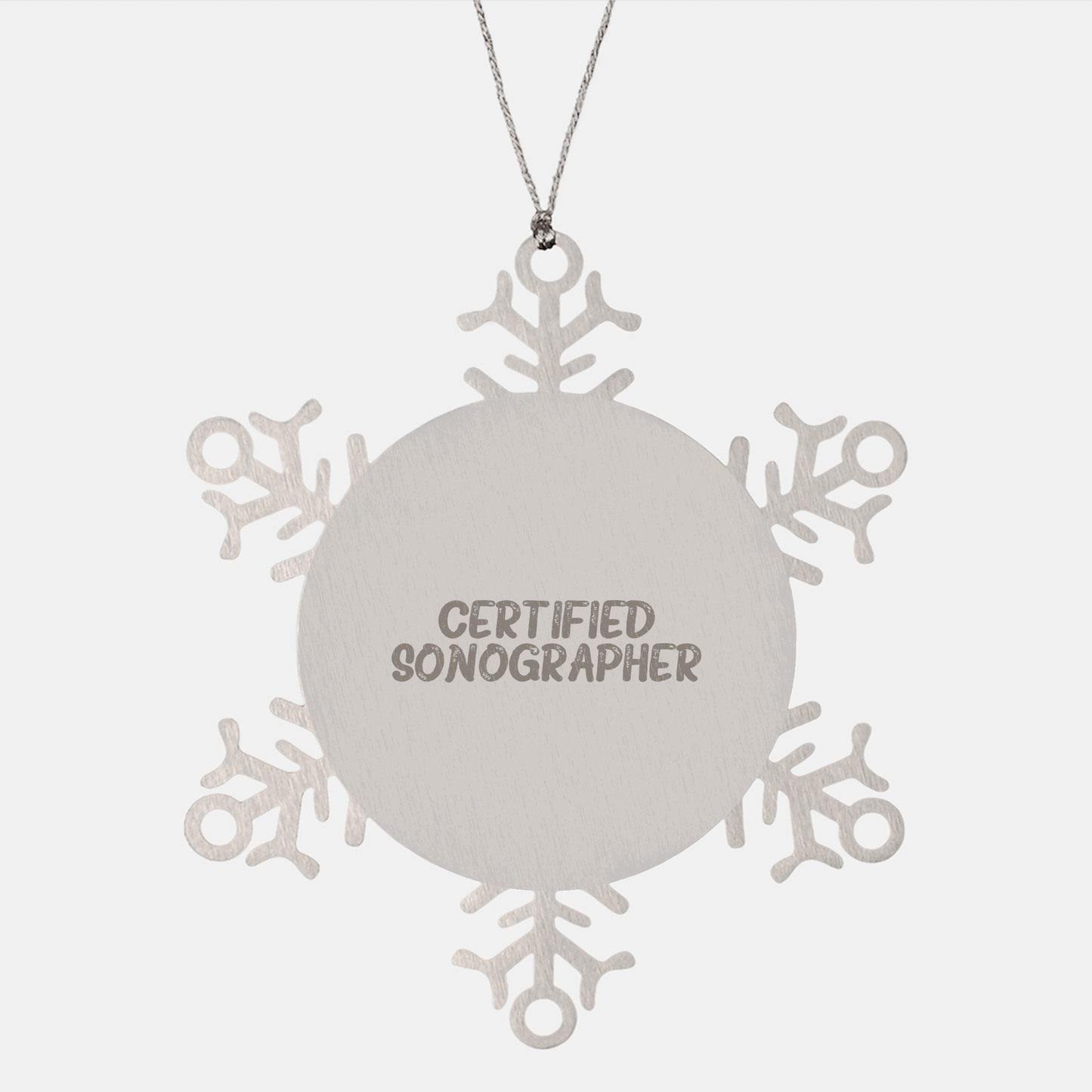 Funny Certified Sonographer Gifts from Friends for Christmas Unique Snowflake Ornament, Sonographer Snowflake Ornament, Gifts for Sonographer, Christmas Snowflake Ornament - Victory Thru Vision 