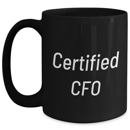 Funny CFO Gifts from Friends, Unique Black Coffee Mug for Certified CFOs on Father's Day, 'You're a - mazing' - 11oz or 15oz Ceramic Mugs, Gifts for Men, Family, Coworkers - Victory Thru Vision
