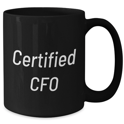 Funny CFO Gifts from Friends, Unique Black Coffee Mug for Certified CFOs on Father's Day, 'You're a - mazing' - 11oz or 15oz Ceramic Mugs, Gifts for Men, Family, Coworkers - Victory Thru Vision