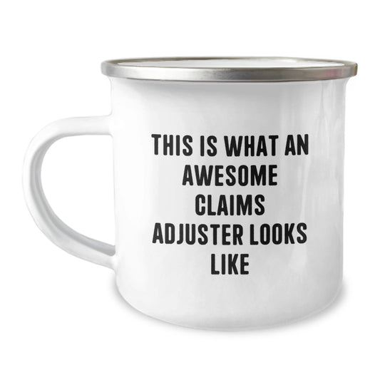 Funny Claims Adjuster Gifts, Camping Mugs for Graduation from Friends, Coworkers, Family, Gifts for Claims Adjuster with Awesome Quote - Victory Thru Vision