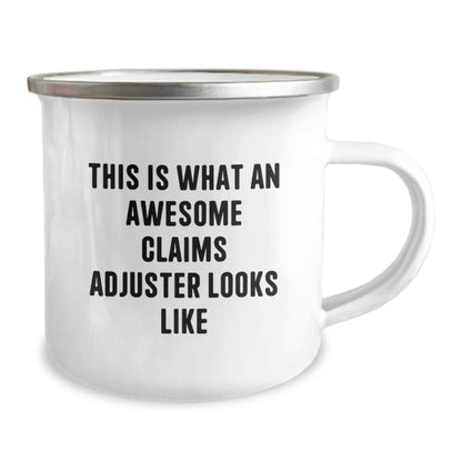 Funny Claims Adjuster Gifts, Camping Mugs for Graduation from Friends, Coworkers, Family, Gifts for Claims Adjuster with Awesome Quote - Victory Thru Vision
