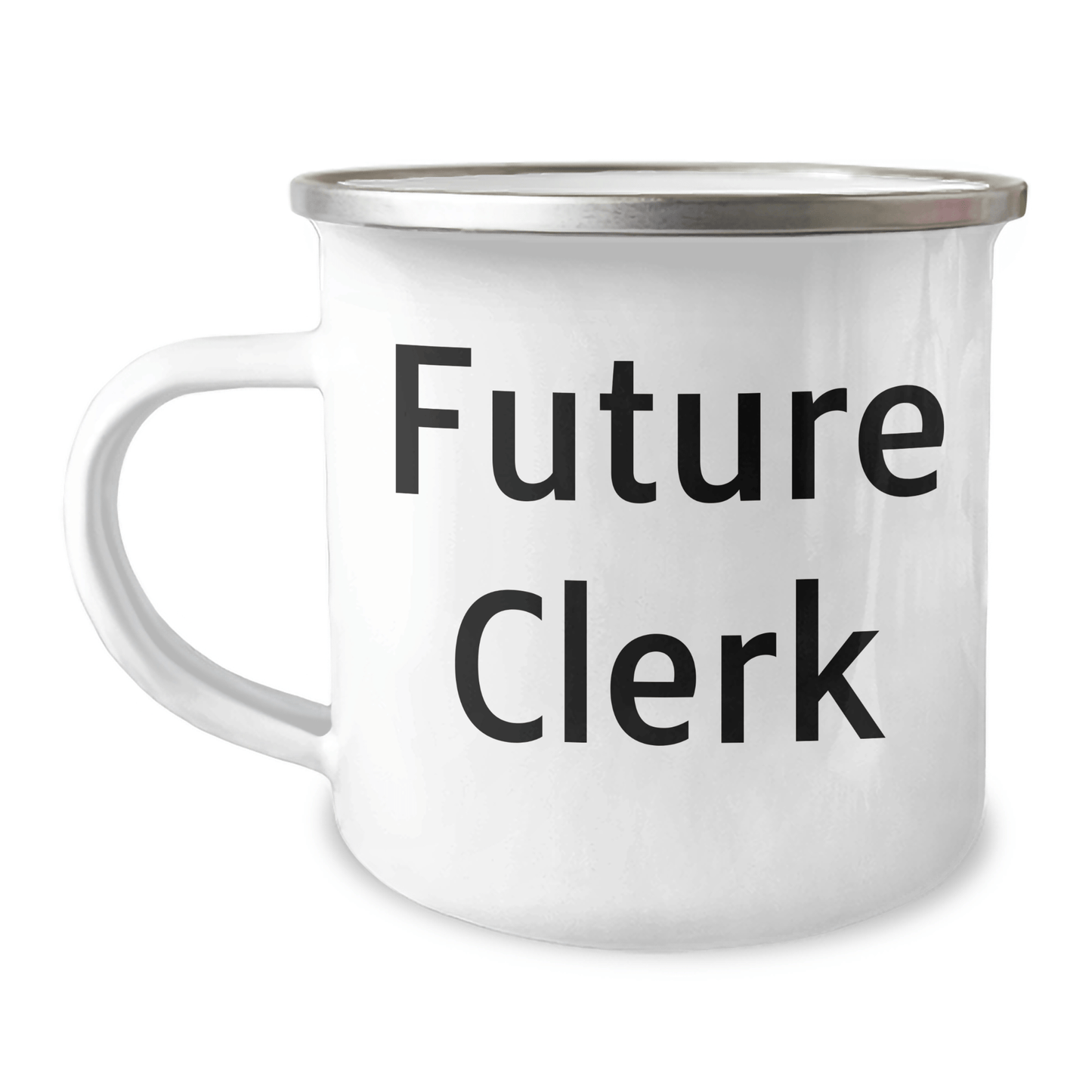 Funny Clerk Graduation Camping Mug Gifts from Friends to Future Clerks - 'You're Destined for Greatness', 12 oz Stainless Steel with Enamel Finish - Victory Thru Vision
