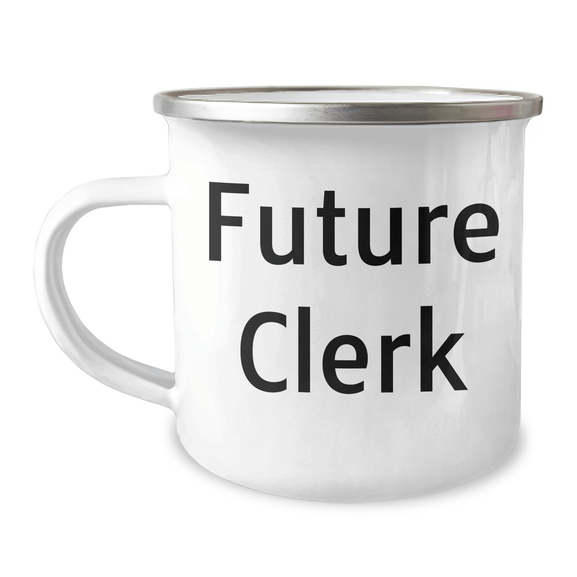 Funny Clerk Graduation Camping Mug Gifts from Friends to Future Clerks - 'You're Destined for Greatness', 12 oz Stainless Steel with Enamel Finish - Victory Thru Vision
