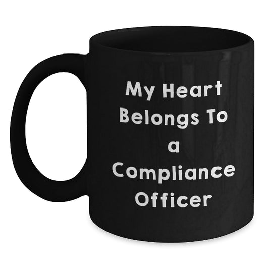 Funny Compliance Officer Quotes Gifts from Friends, Gifts for Compliance Officer, Black Coffee Mug, Birthday Unique Gifts for Her, His, Men, Women, Coworkers, Family - Victory Thru Vision