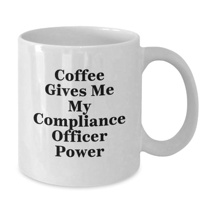 Funny Compliance Officer White Coffee Mug Gifts from Friends for Compliance Officer Graduation Unique Gifts - Victory Thru Vision