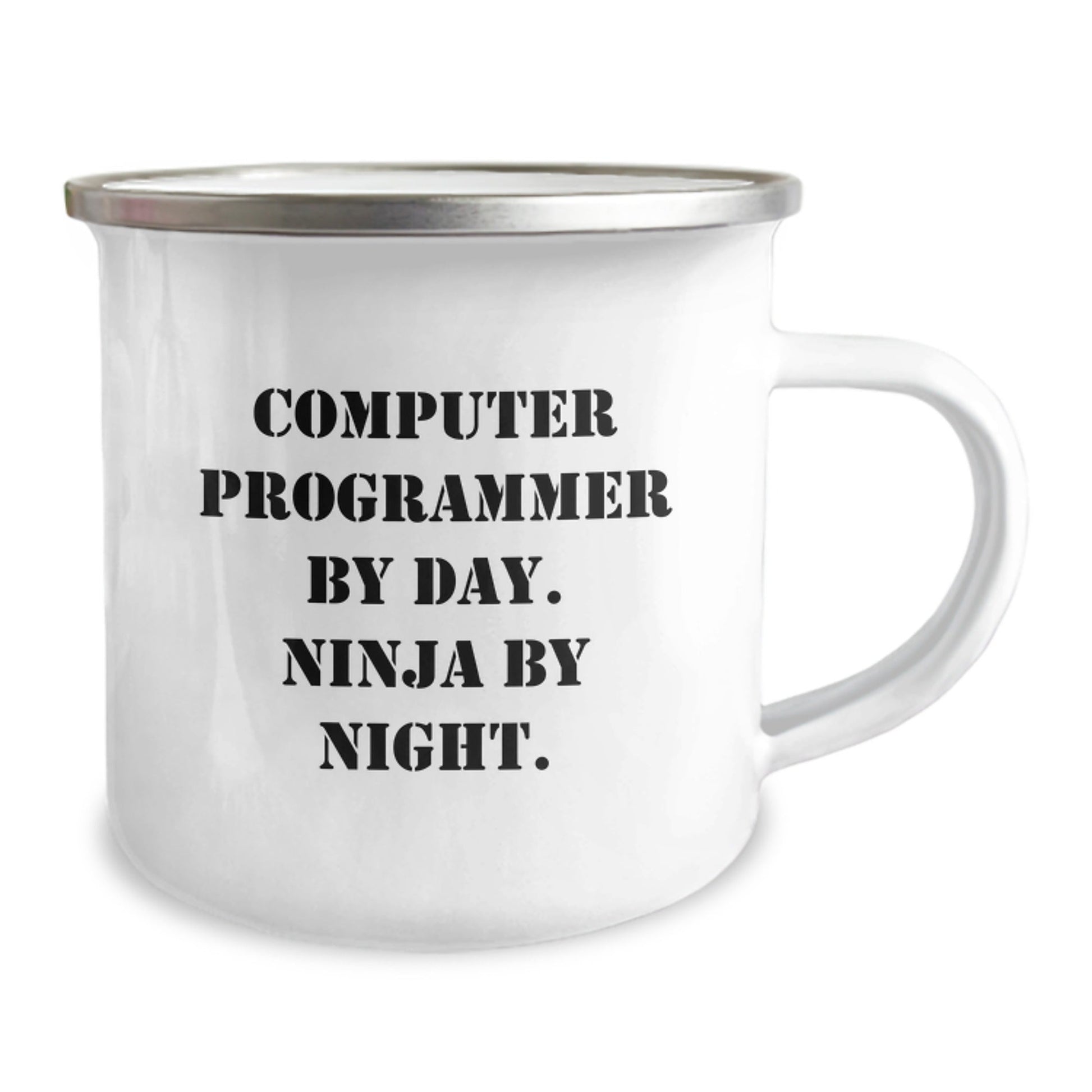 Funny Computer Programmer Gifts from Friends, Birthday Unique Mugs for Men, 'Computer Programmer By Day. Ninja By Night.' - Victory Thru Vision