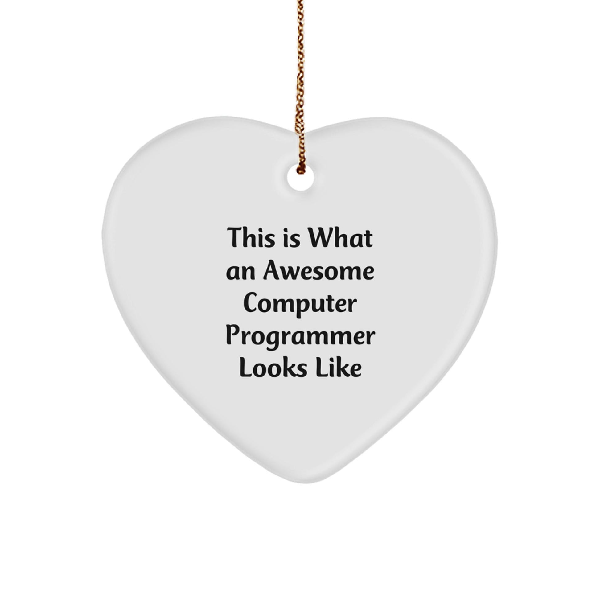 Funny Computer Programmer Gifts from Friends, Heart Ornament This Is What An Awesome Computer Programmer Looks Like, Christmas Unique Gifts for Men - Victory Thru Vision