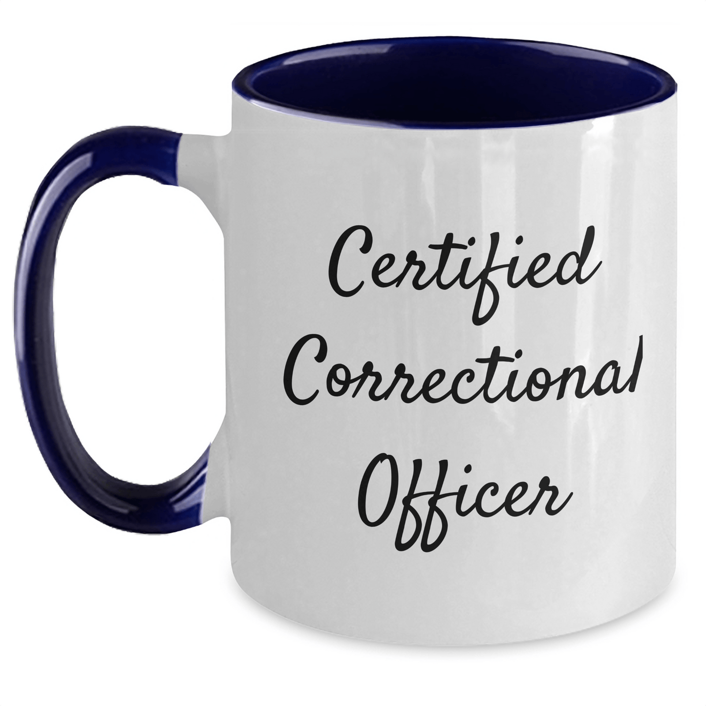 Funny Correctional Officer Gifts from Friends and Family - 'Certified Correctional Officer' Two Tone Coffee Mug for Dad's Special Day - Victory Thru Vision 