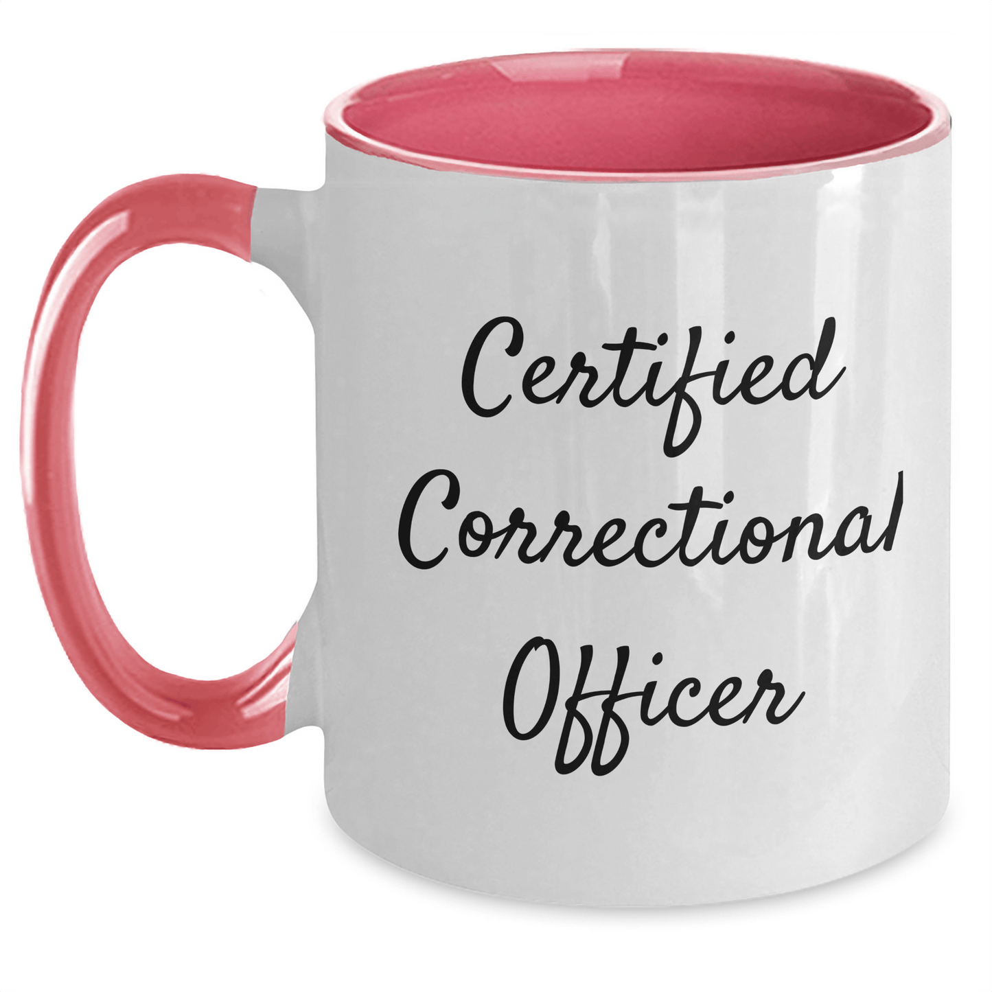 Funny Correctional Officer Gifts from Friends and Family - 'Certified Correctional Officer' Two Tone Coffee Mug for Dad's Special Day - Victory Thru Vision 