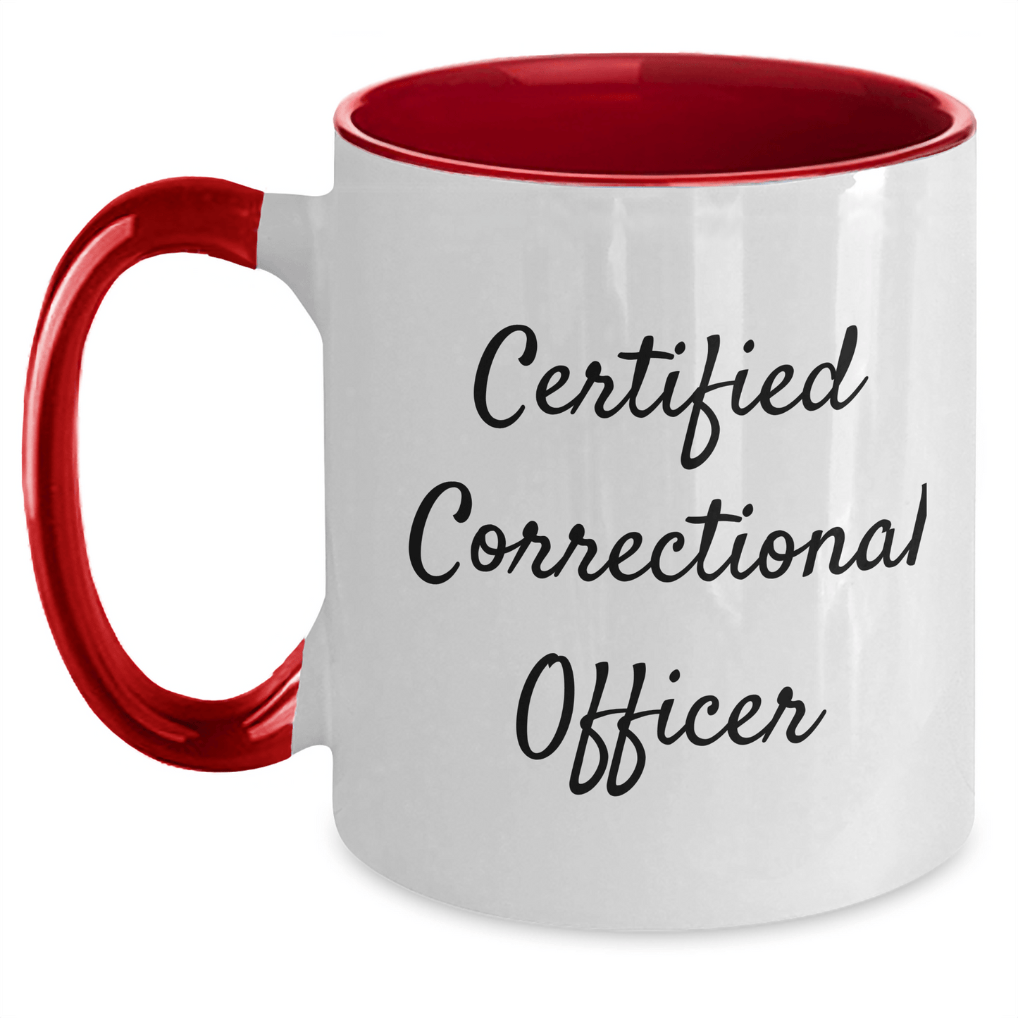 Funny Correctional Officer Gifts from Friends and Family - 'Certified Correctional Officer' Two Tone Coffee Mug for Dad's Special Day - Victory Thru Vision 