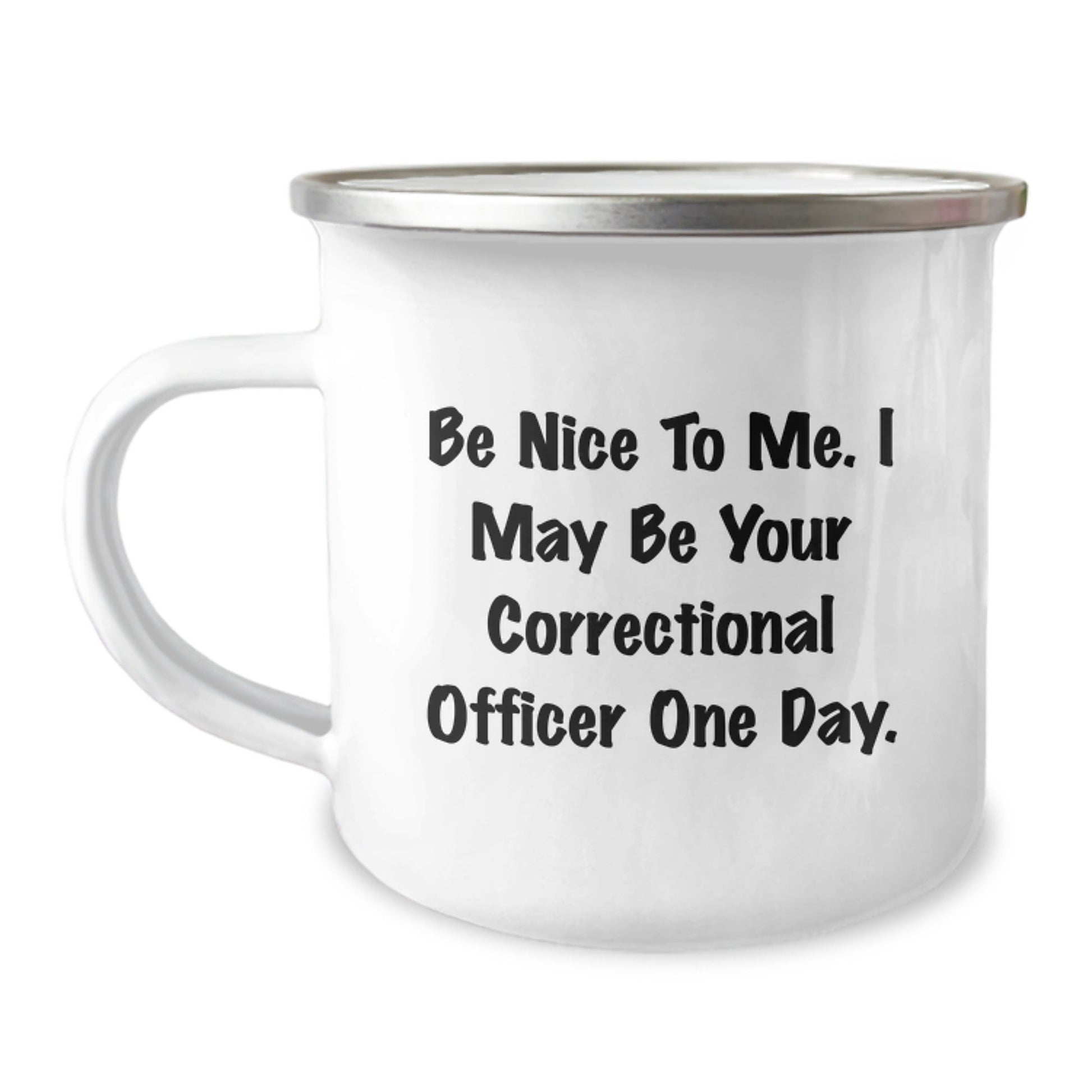 Funny Correctional Officer Gifts from Friends, Gifts for Correctional Officer, Camping Mug with Inspirational Quote, Perfect Graduation Unique Gifts for Men - Victory Thru Vision
