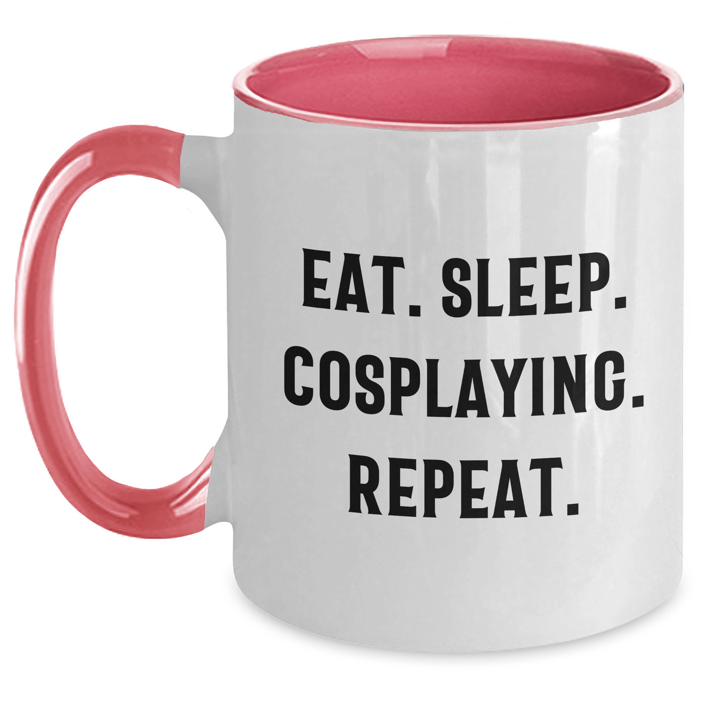 Funny Cosplaying Gifts from Men to Cosplaying Men - Eat. Sleep. Cosplaying. Repeat. Two Tone Coffee Mug, Father's Day Unique - Victory Thru Vision 