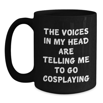 Funny Cosplaying Gifts from Men to Friends - Black Coffee Mug with Inspirational Quote, Birthday Unique Gifts for Cosplaying Enthusiasts - Victory Thru Vision