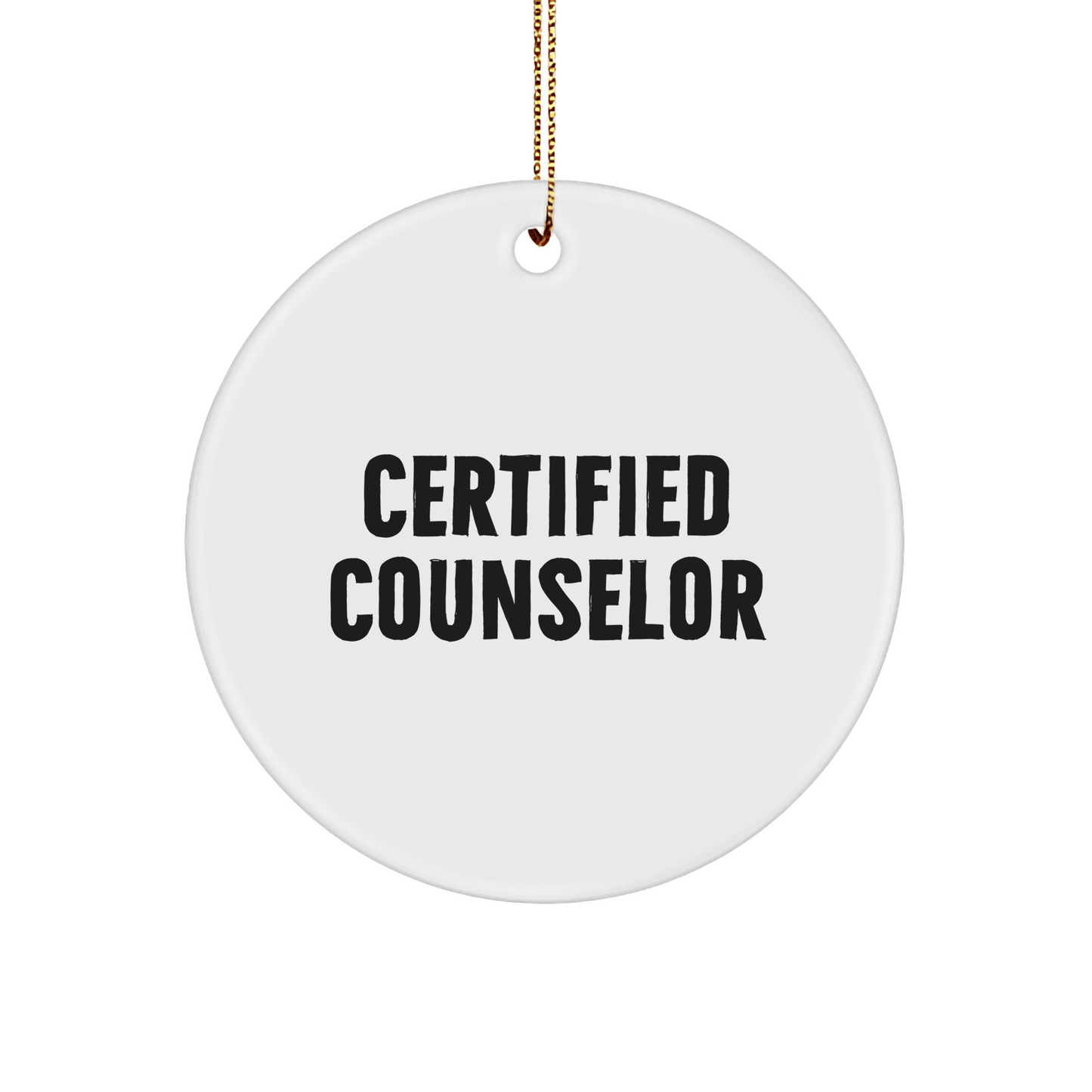 Funny Counselor Gifts from Friends for Christmas - 'Life is a Puzzle' Circle Ornament - Victory Thru Vision 