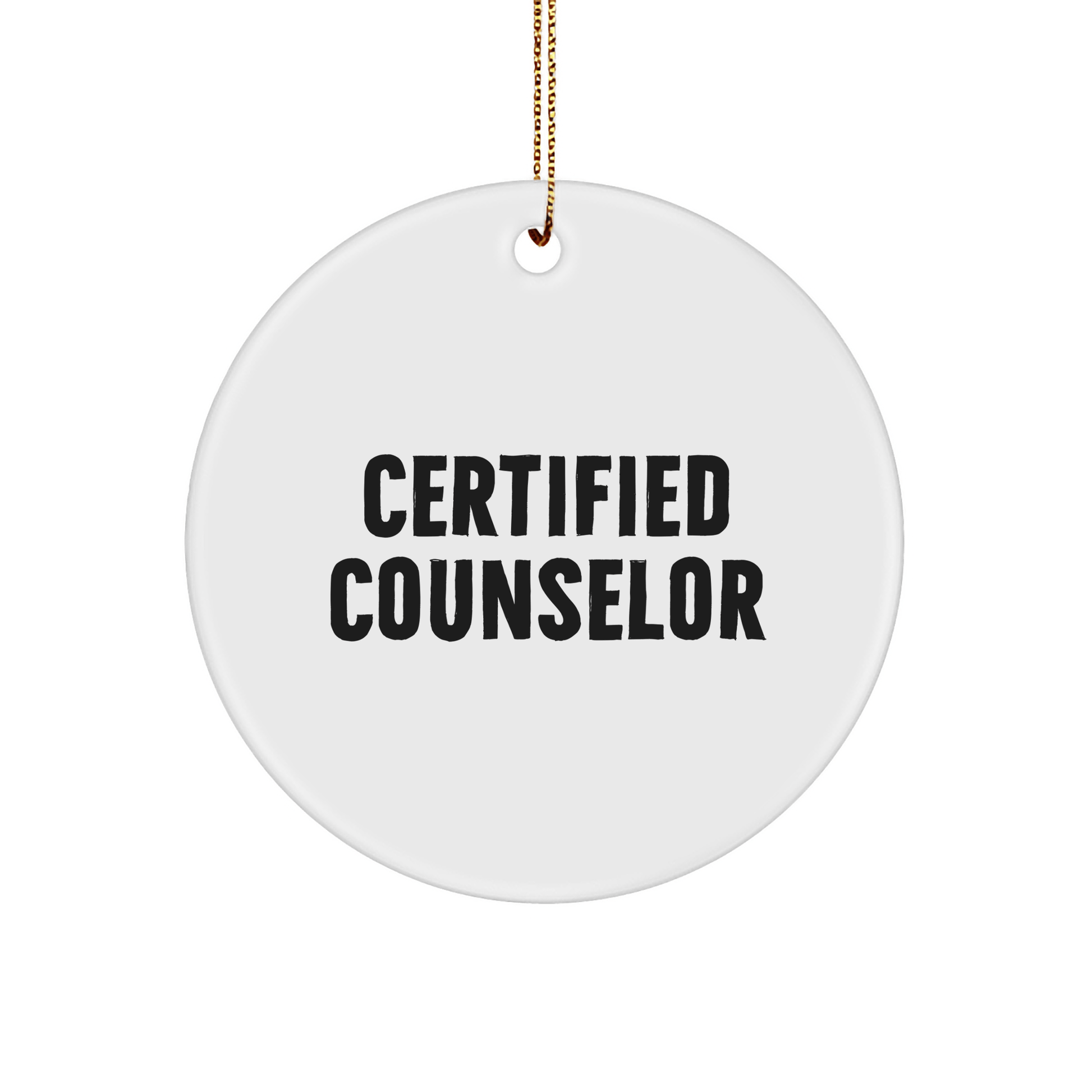 Funny Counselor Gifts from Friends for Christmas - 'Life is a Puzzle' Circle Ornament - Victory Thru Vision 