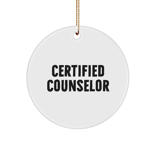 Funny Counselor Gifts from Friends for Christmas - 'Life is a Puzzle' Circle Ornament - Victory Thru Vision 