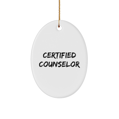 Funny Counselor Gifts from Friends, 'You're a-maze-ing!' Oval Ornament for Christmas - Victory Thru Vision 