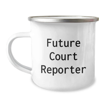 Funny Court Reporter Gifts from Friends to Future Court Reporters, Court Reporter Mug for Graduation, Camping Mug with Inspirational Quote - Victory Thru Vision