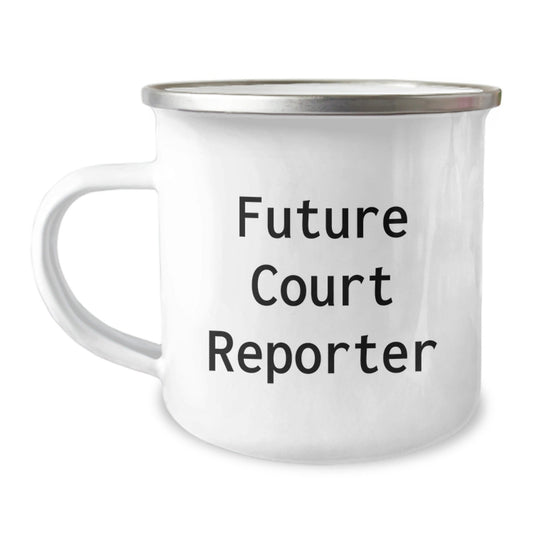 Funny Court Reporter Gifts from Friends to Future Court Reporters, Court Reporter Mug for Graduation, Camping Mug with Inspirational Quote - Victory Thru Vision