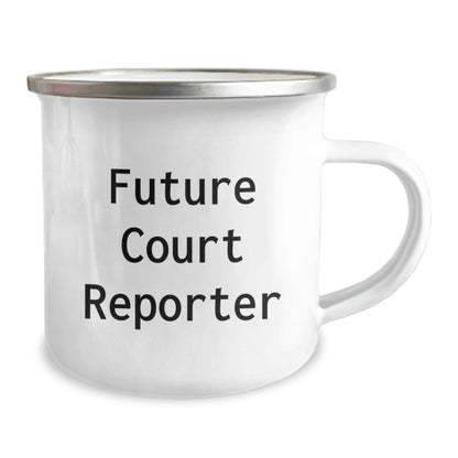 Funny Court Reporter Gifts from Friends to Future Court Reporters, Court Reporter Mug for Graduation, Camping Mug with Inspirational Quote - Victory Thru Vision