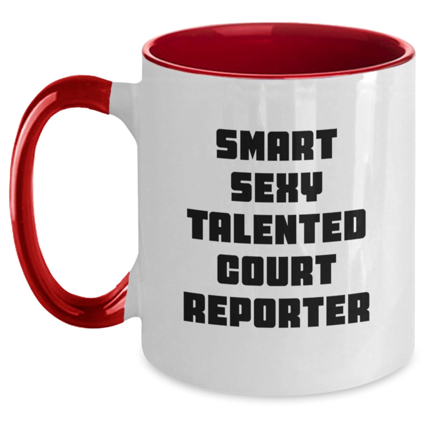 Funny Court Reporter Quotes Two Tone Coffee Mugs Gifts from Friends for Court Reporter Graduation - Victory Thru Vision