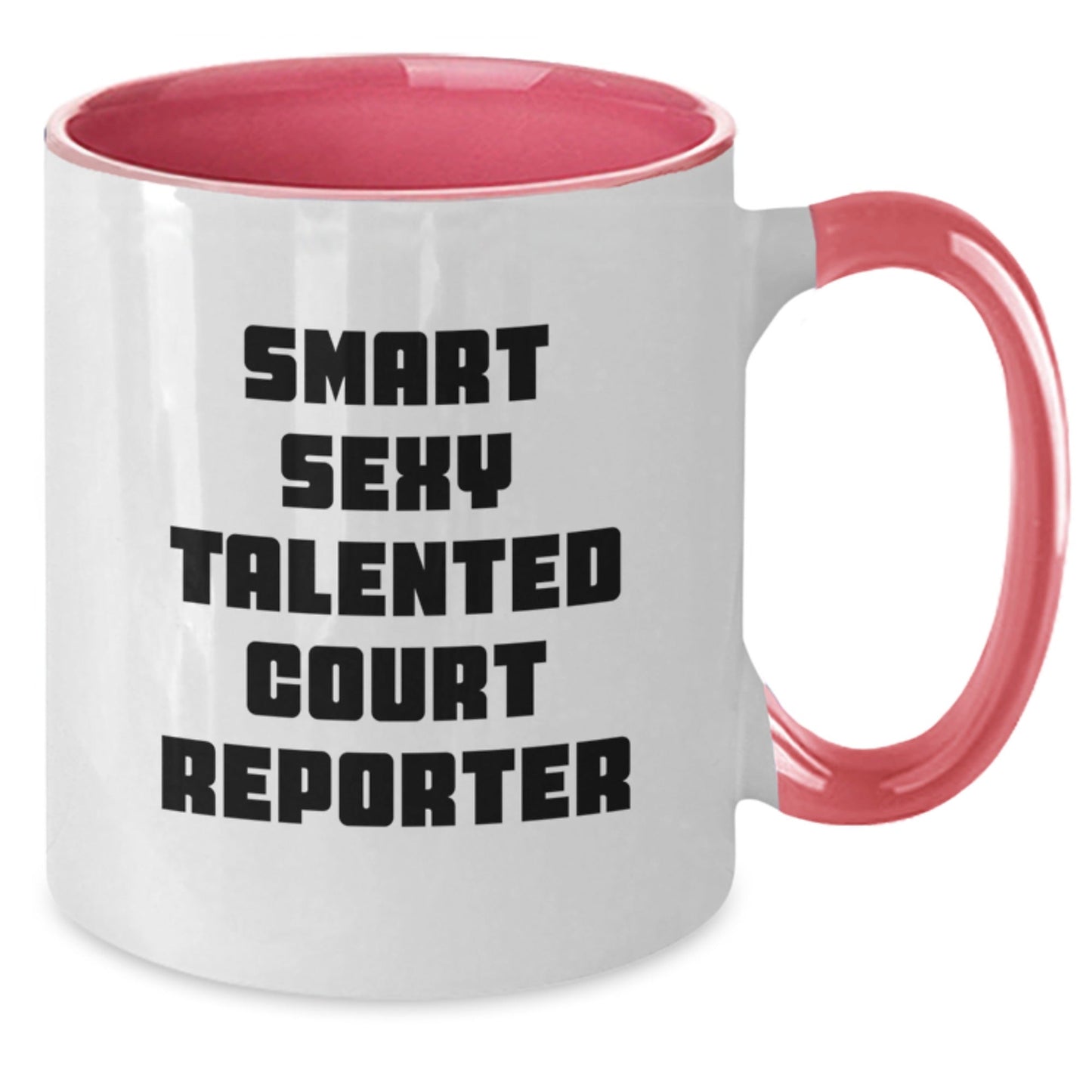 Funny Court Reporter Quotes Two Tone Coffee Mugs Gifts from Friends for Court Reporter Graduation - Victory Thru Vision