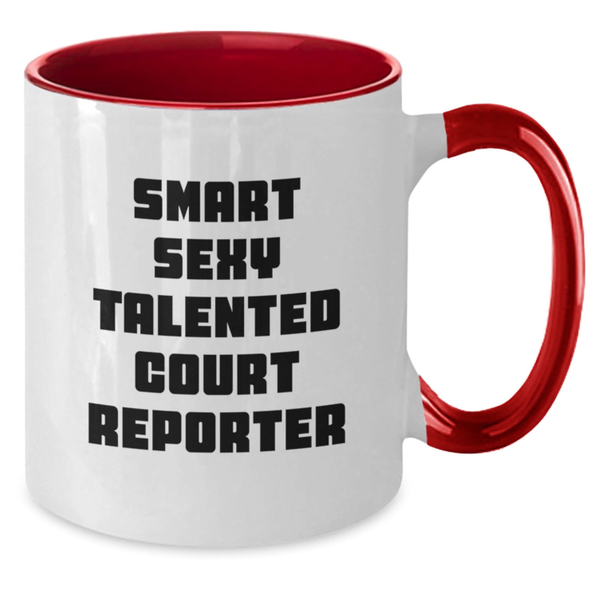 Funny Court Reporter Quotes Two Tone Coffee Mugs Gifts from Friends for Court Reporter Graduation - Victory Thru Vision