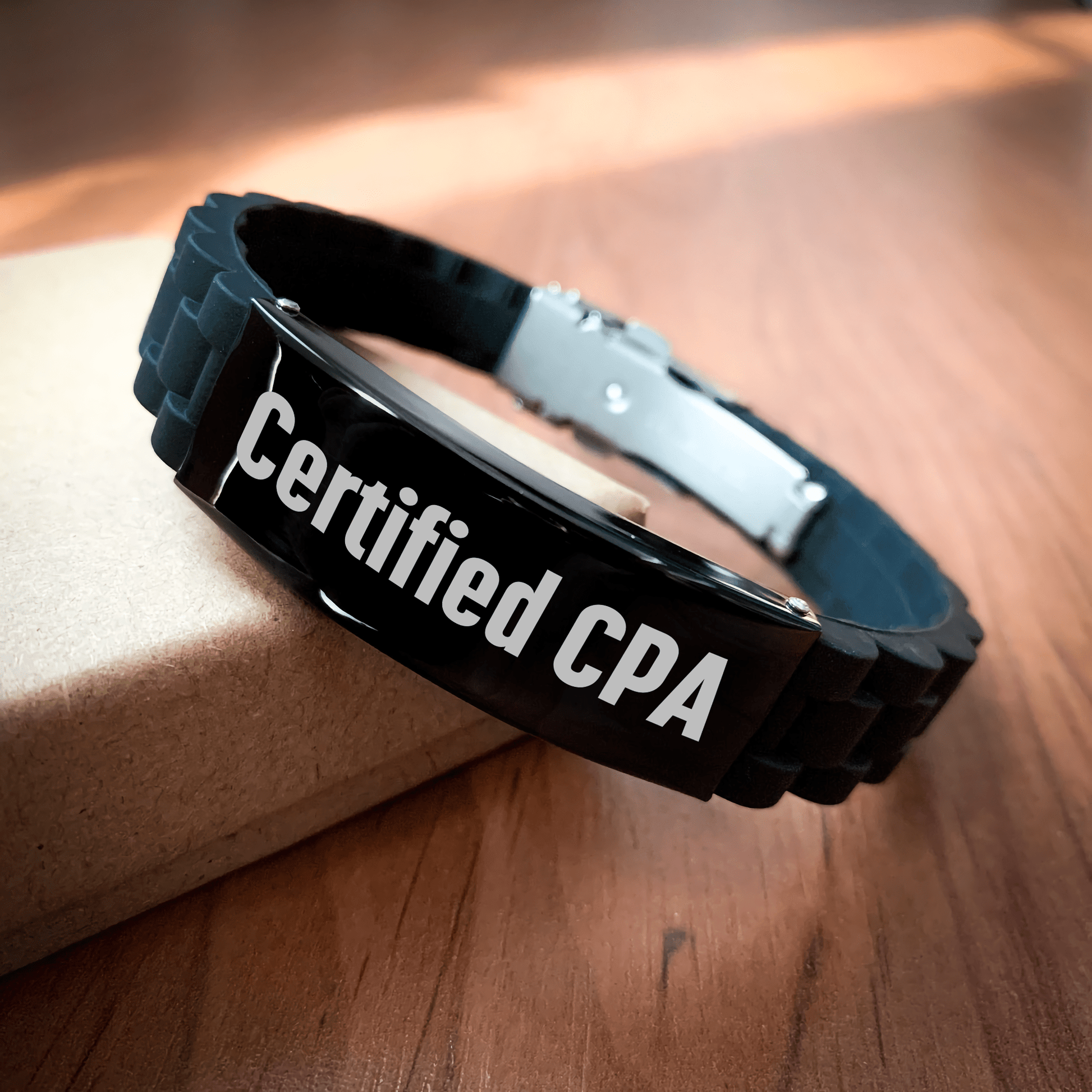 Funny CPA Gifts, 'Accounting is like a Puzzle' Glide lock Clasp Bracelet, Gifts from Men to CPA, Perfect for Father's Day - Victory Thru Vision 