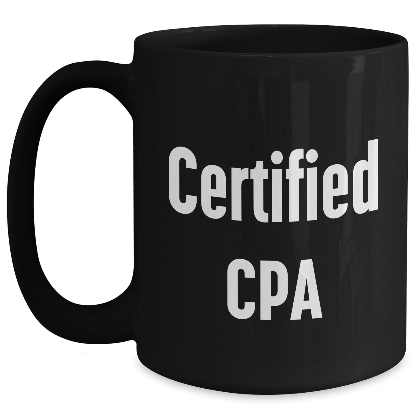Funny CPA Gifts for Men from Dad, Inspirational Quote Black Coffee Mug for Father's Day - Victory Thru Vision 