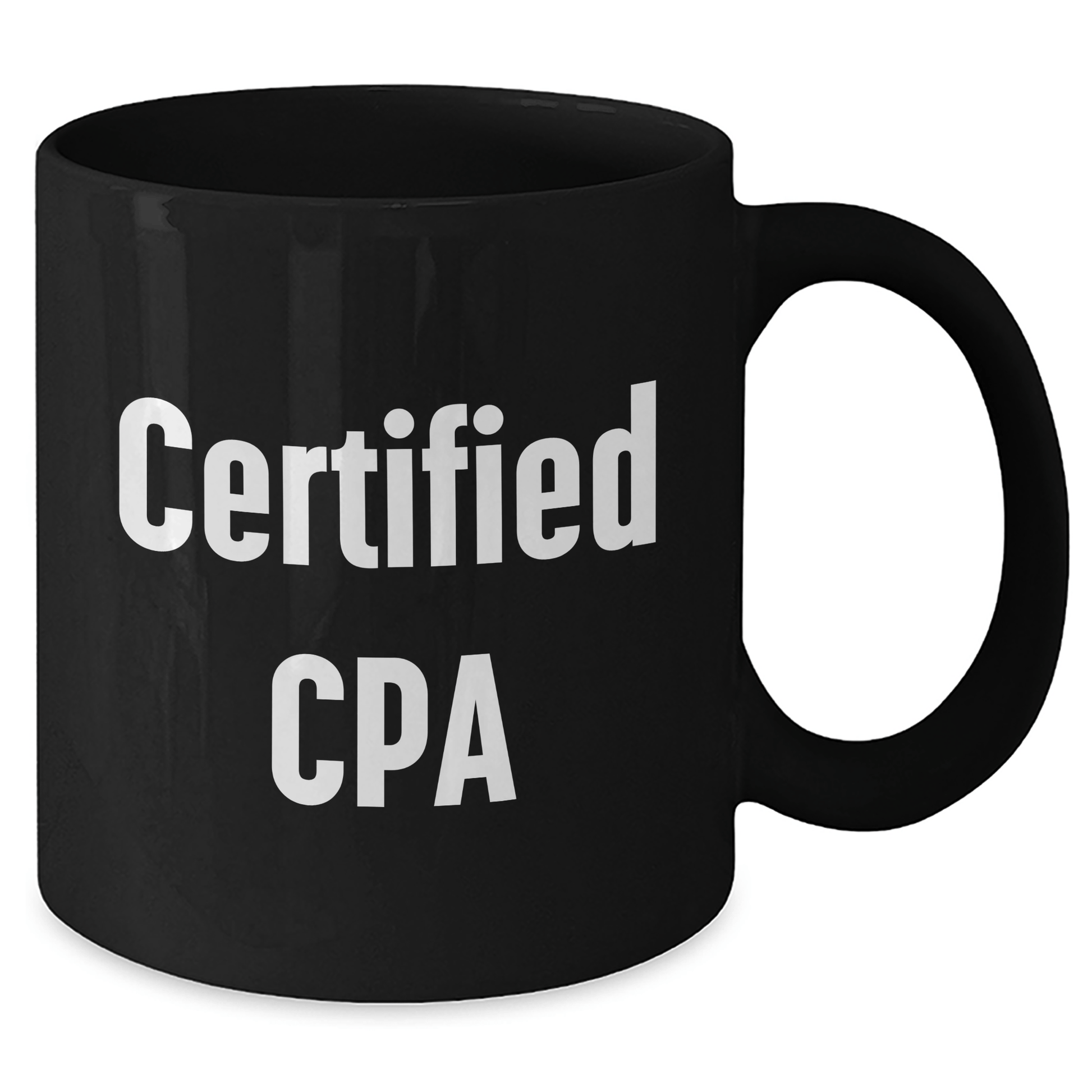 Funny CPA Gifts for Men from Dad, Inspirational Quote Black Coffee Mug for Father's Day - Victory Thru Vision 