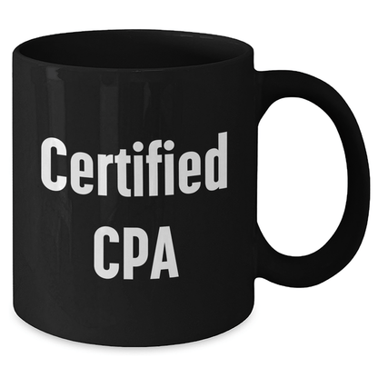 Funny CPA Gifts for Men from Dad, Inspirational Quote Black Coffee Mug for Father's Day - Victory Thru Vision 