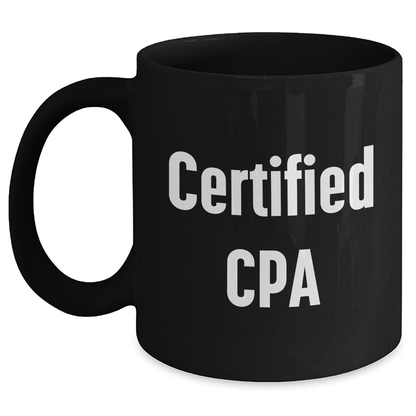 Funny CPA Gifts for Men from Dad, Inspirational Quote Black Coffee Mug for Father's Day - Victory Thru Vision 