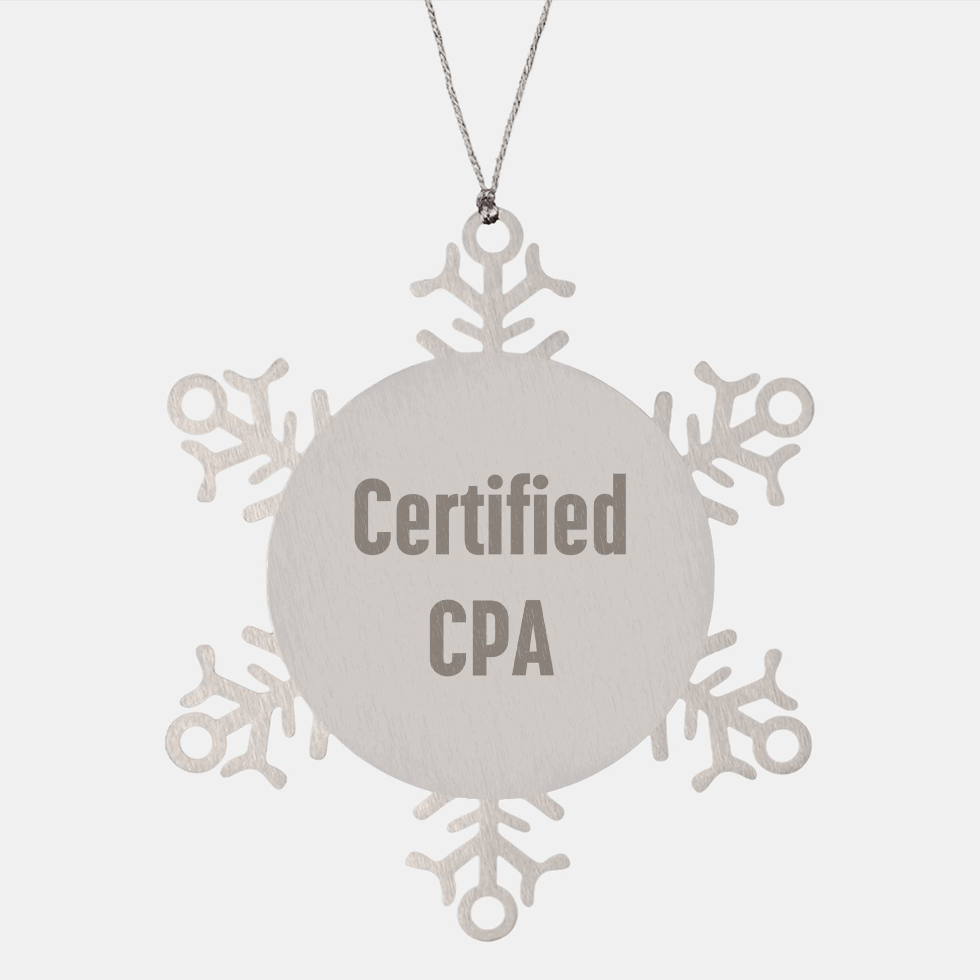Funny CPA Gifts from Men for Christmas, Snowflake Ornament for Certified Public Accountants, 'Tis the Season for CPAs to Shine - Victory Thru Vision 