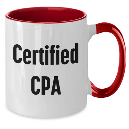 Funny CPA Quotes Gifts for Men, Two Tone Coffee Mug, Father's Day Unique Gifts from Family, Friends, Coworkers, Certified Cpa Enthusiasts, CPA Lovers, CPA Professionals - Victory Thru Vision 