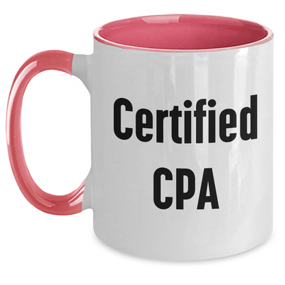 Funny CPA Quotes Gifts for Men, Two Tone Coffee Mug, Father's Day Unique Gifts from Family, Friends, Coworkers, Certified Cpa Enthusiasts, CPA Lovers, CPA Professionals - Victory Thru Vision 