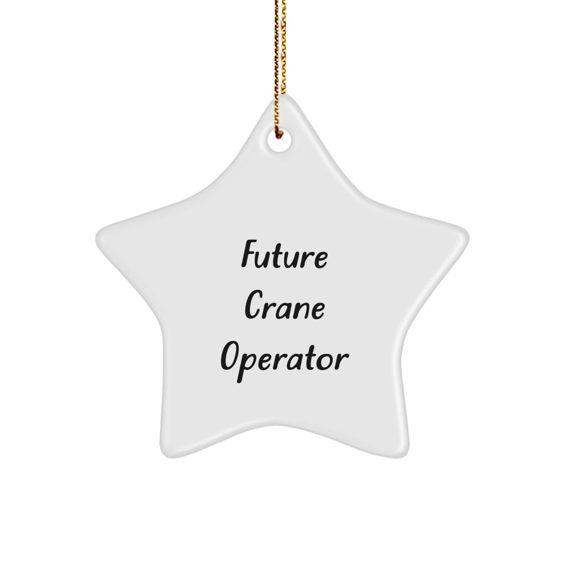Funny Crane Operator Quotes Star Ornament Gifts for Him from Friends, Christmas Unique Presents for Crane Operator Enthusiasts - Victory Thru Vision
