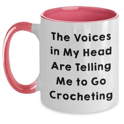 Funny Crocheting Quote Two Tone Coffee Mug Gifts for Graduation from Friends - Victory Thru Vision