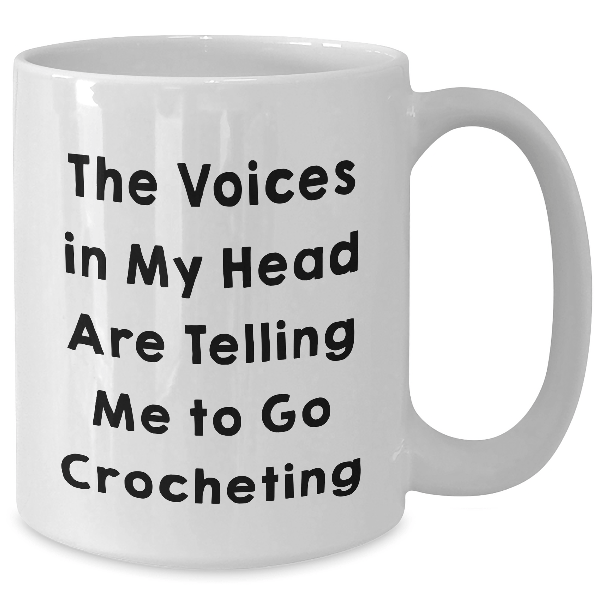 Funny Crocheting Quotes Gifts for Women from Family, Unique White Coffee Mug for Graduation - Victory Thru Vision