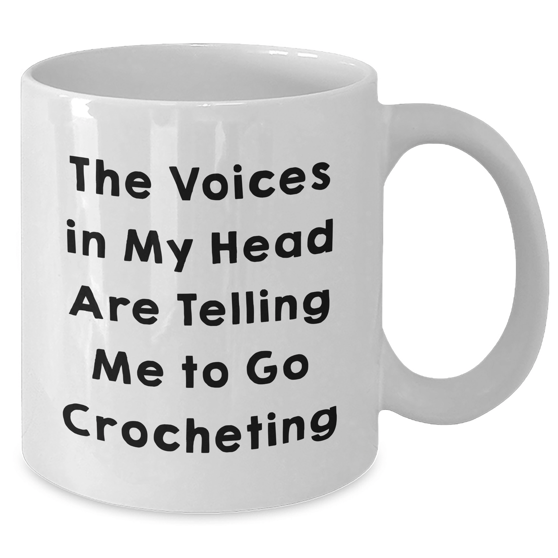 Funny Crocheting Quotes Gifts for Women from Family, Unique White Coffee Mug for Graduation - Victory Thru Vision