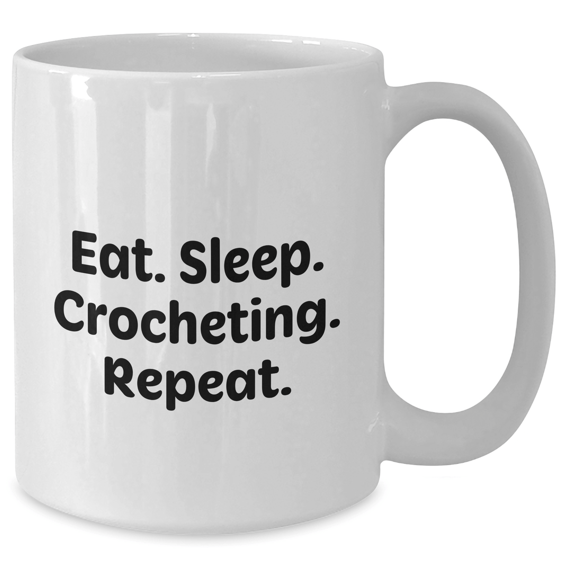 Funny Crocheting Quotes White Coffee Mugs for Men and Women Gifts from Family, Friends, and Coworkers - Victory Thru Vision 