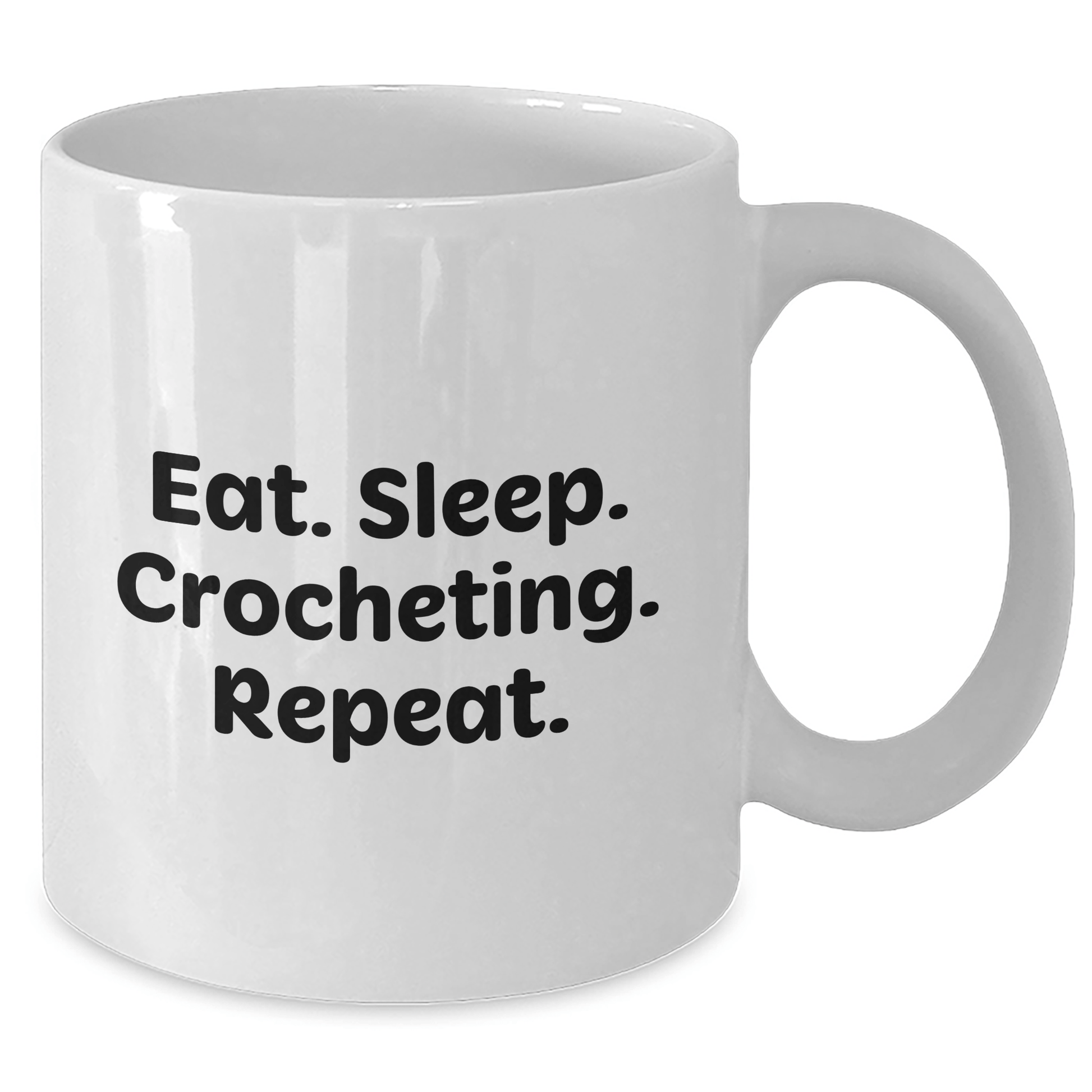 Funny Crocheting Quotes White Coffee Mugs for Men and Women Gifts from Family, Friends, and Coworkers - Victory Thru Vision 