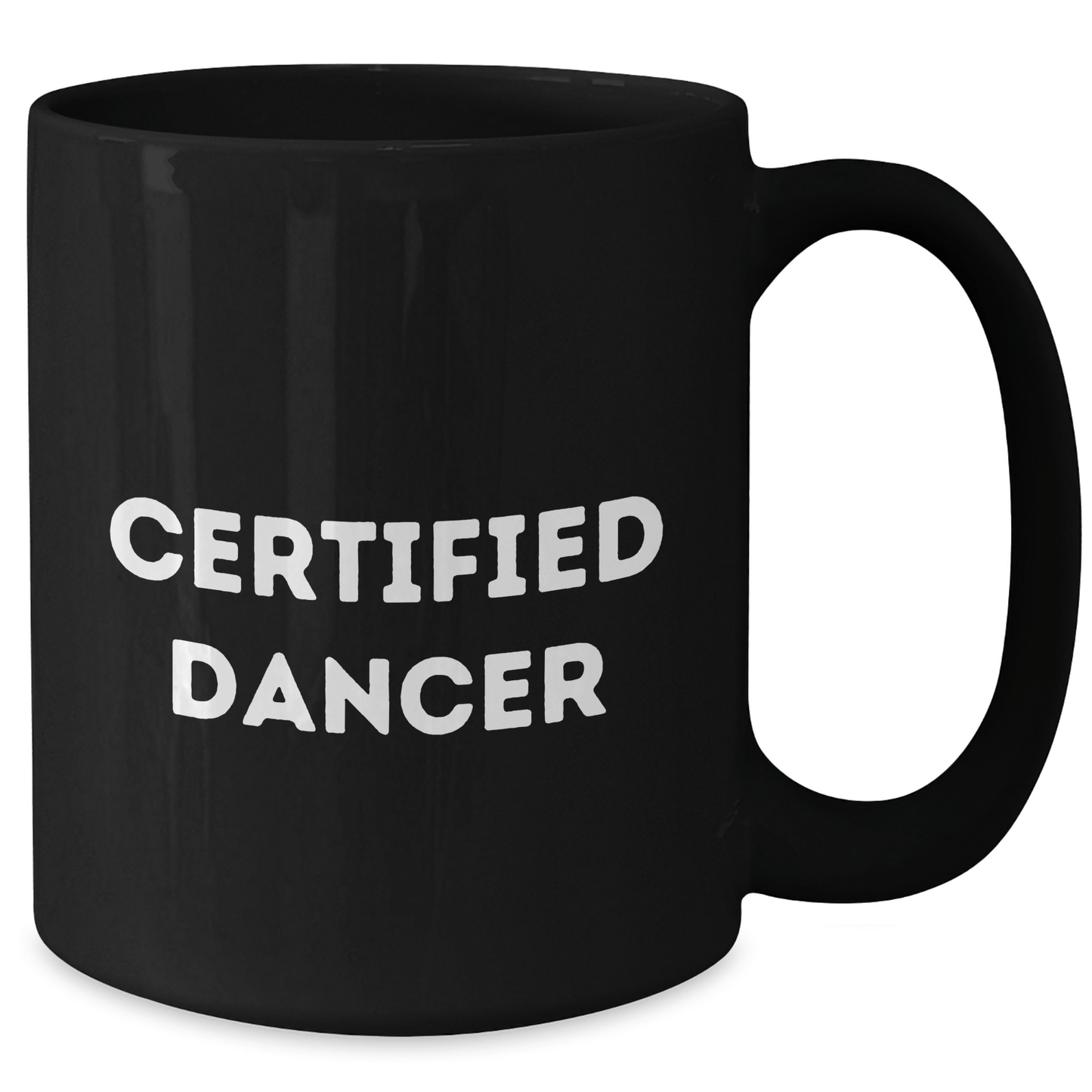 Funny Dancer Gifts for Men - 'I'm a Dancer at Heart' Black Coffee Mug, Father's Day Unique Gifts from Family - Victory Thru Vision 