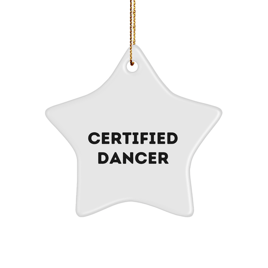 Funny Dancer Gifts from Certified Dancers for Christmas, Star Ornament, Gifts for Dancer Friends and Family, 'You're a Star' Quote - Victory Thru Vision 