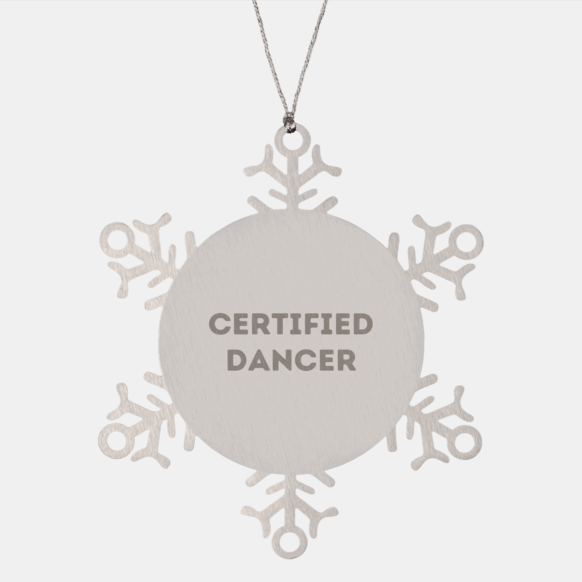 Funny Dancer Gifts from Family - Snowflake Ornament for Dancer Friends, Certified Dancer Christmas Unique Gifts, Gifts for Dancer Women - Victory Thru Vision 