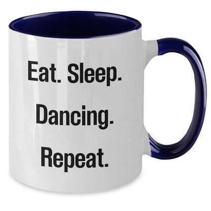 Funny Dancing Gifts for Men's Father's Day Unique Two Tone Coffee Mugs from Friends - Victory Thru Vision 