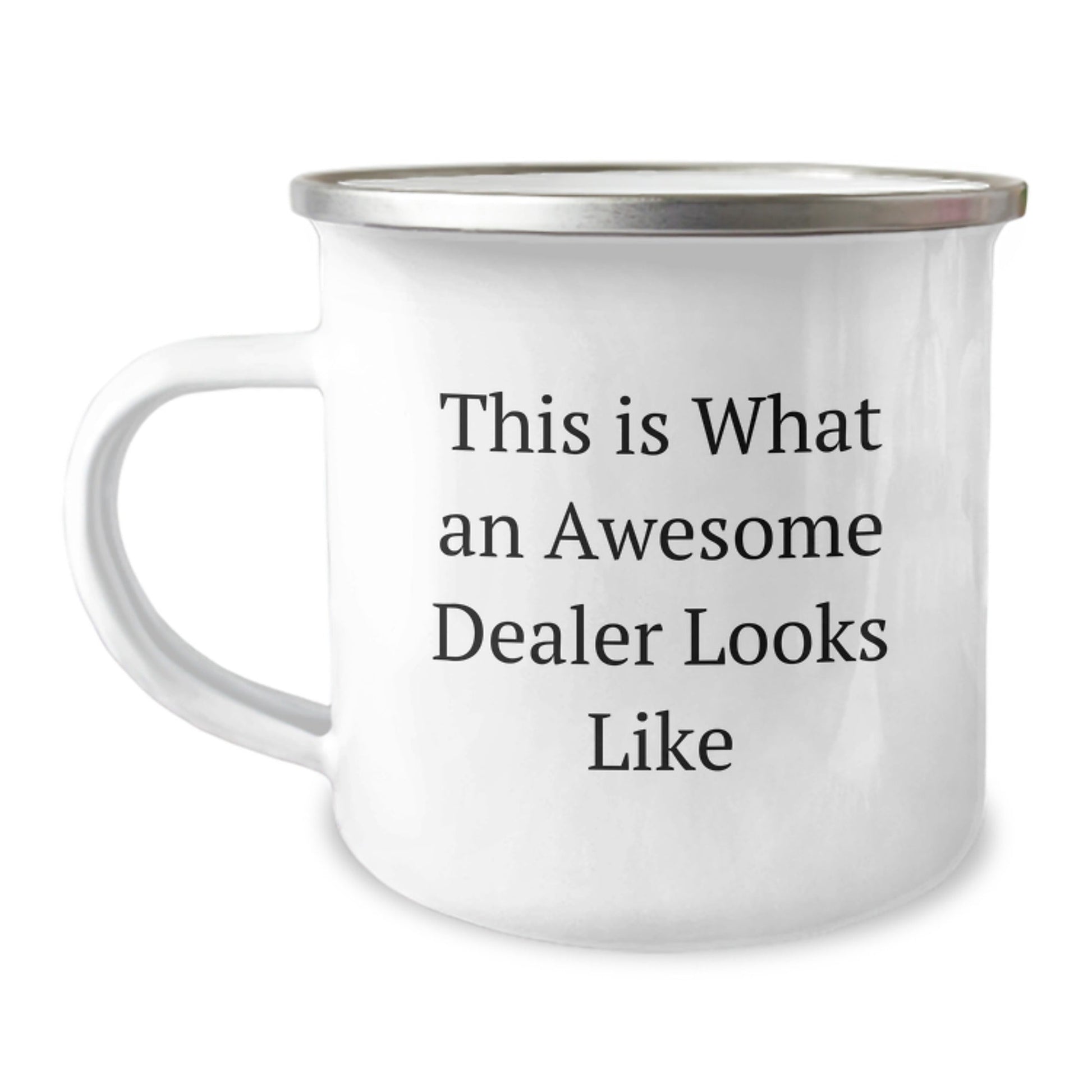 Funny Dealer Gifts for Men, Women, Friends, and Family - This Is What An Awesome Dealer Looks Like Camping Mug for Graduation - Victory Thru Vision