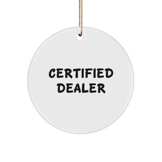 Funny Dealer Gifts from Friends - Christmas Unique Circle Ornament for Men, Women, Coworkers, Family, and Friends - Victory Thru Vision