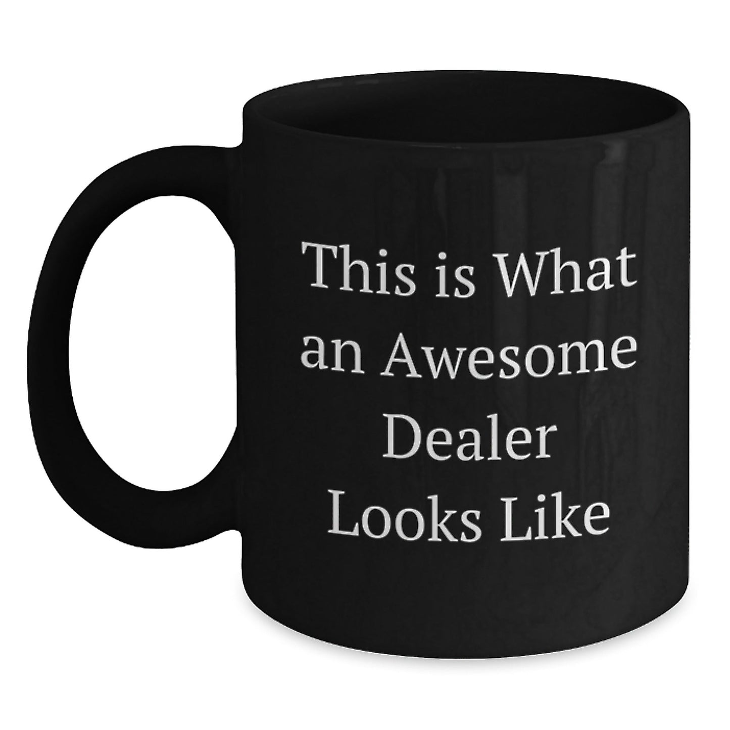 Funny Dealer Gifts - This Is What An Awesome Dealer Looks Like, Black Coffee Mug for Graduation, Gifts from Family to Dealer, Gifts for Dealer, 11oz or 15oz, Microwave and Dishwasher Safe - Victory Thru Vision